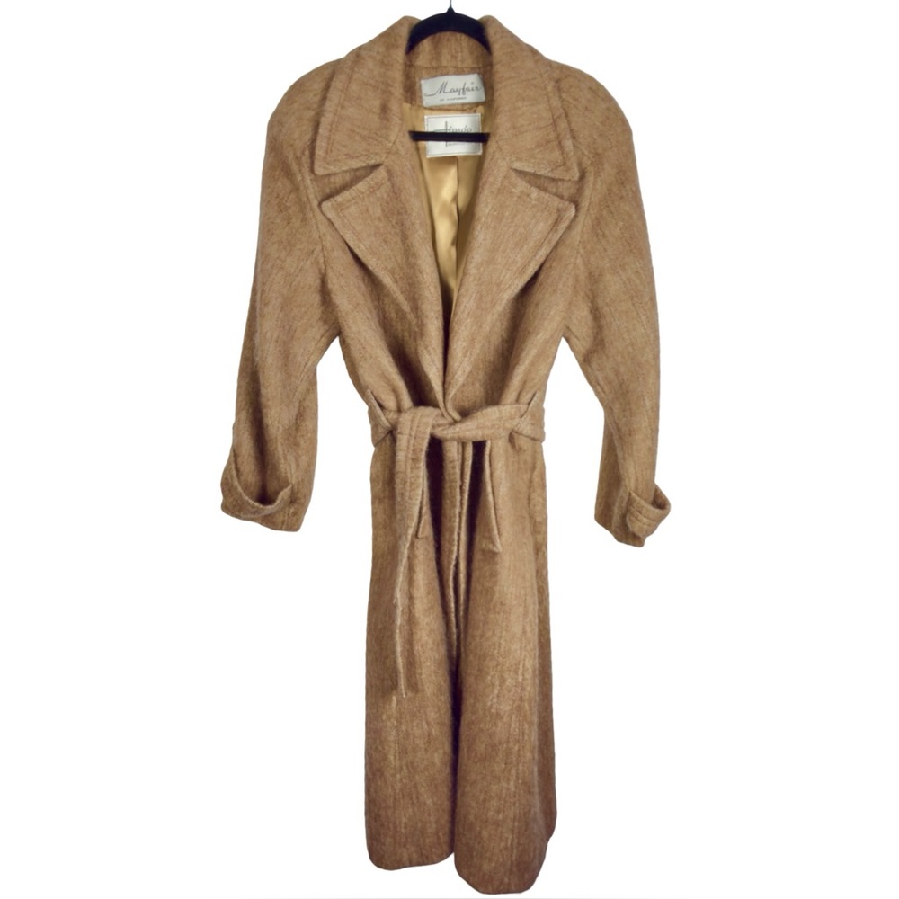 Vintage Mayfair of California Mohair Wool Tan Coat - Picture 7 of 13